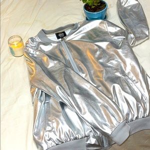 Silver Bomber Jacket ✨